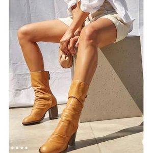 NWT Free People Elle Block Heel Boots - size 9.5